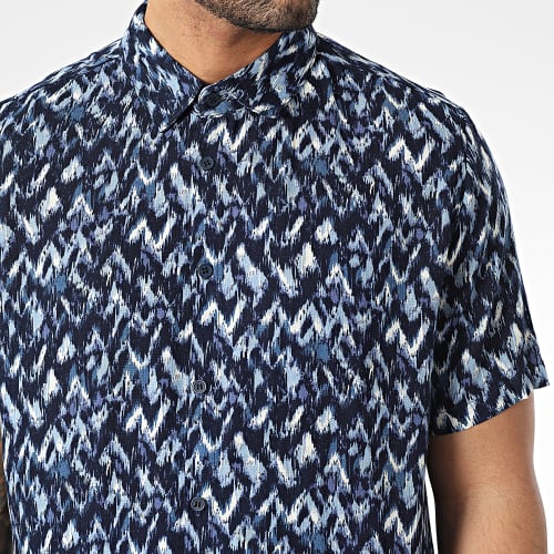Chemise Manches Courtes Bleu Marine