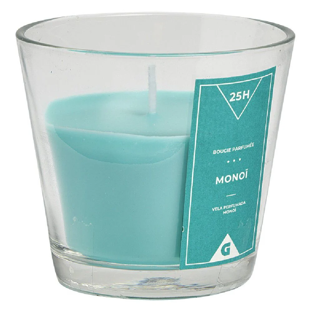 Bougie parfumée dans verre senteur monoï