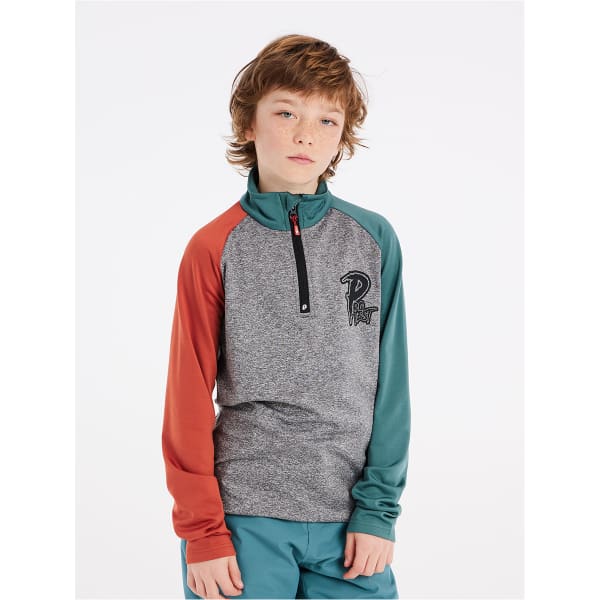 Sweat polaire PROTEST PRTVALKI JR 1/4 ZIP TOP DARK GREY MELEE