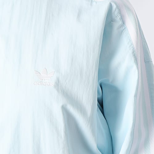 Veste Zippée A Bandes HN5900 Bleu Ciel