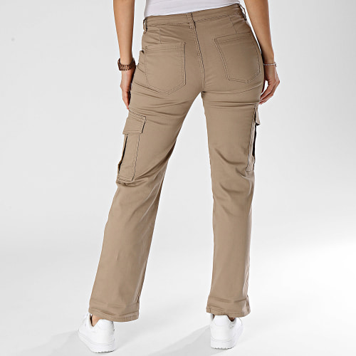 Pantalon Cargo Femme Camel Clair