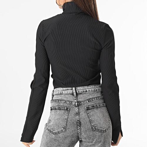 Tee Shirt Manches Longues Col Roulé Femme 2014 Noir
