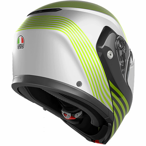 AGV - Casque Streetmodular Iseo Blanc Mat / Noir Mat / Jaune fluo