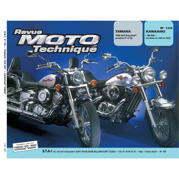 Etai - RMT 109.1 YAMAHA XVS 650 (1997 à 1998) et KAWASAKI VN 800 (1995 à 1998)