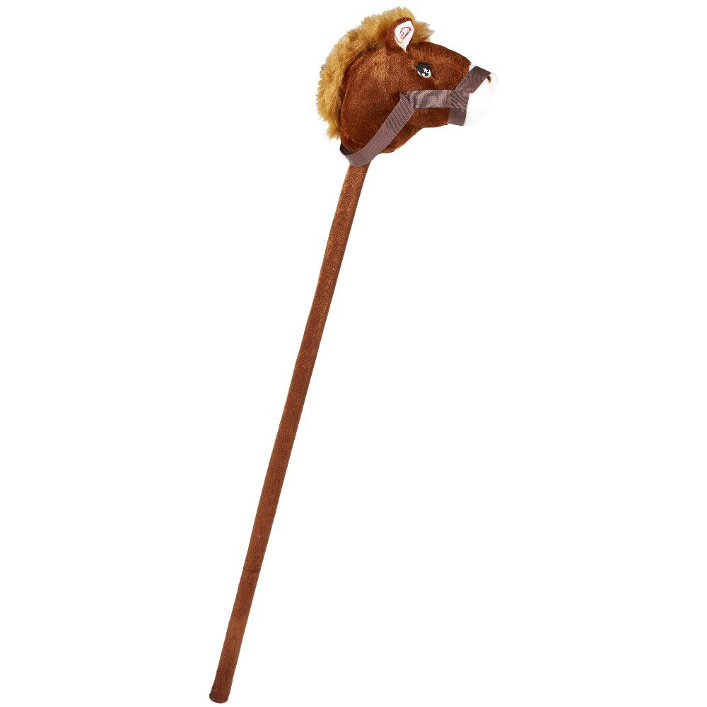 Tête de cheval à chevaucher marron H80 cm