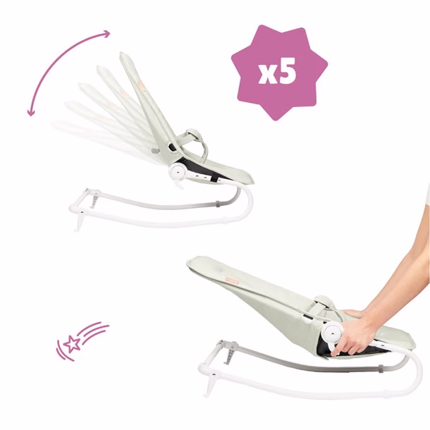 Transat 2 en 1 multifonctions lichen Gris