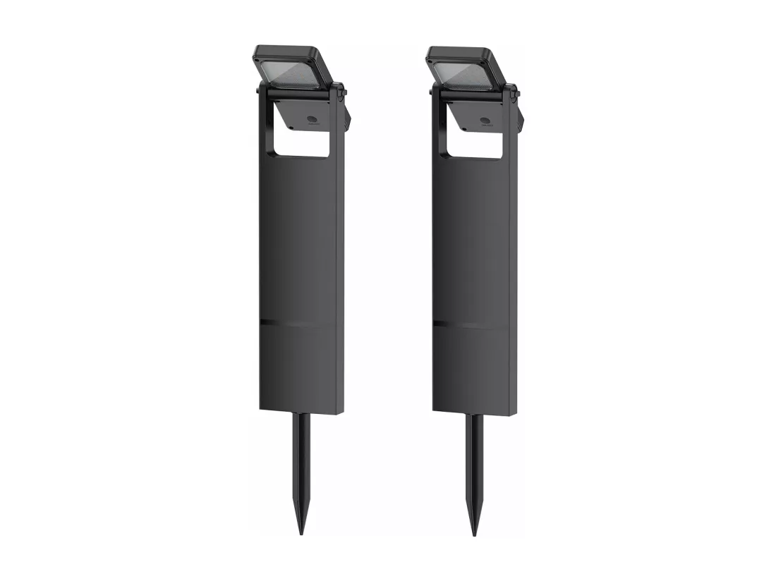 Lot de 2 balises solaires BRITY Noir ABS H49cm