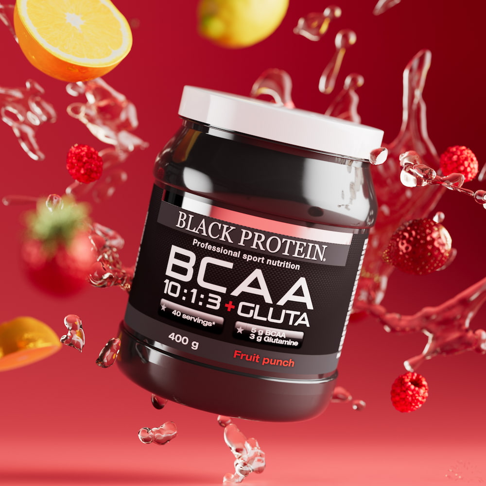 BLACK-PROTEIN BCAA 10:1:3 Vegan + Gluta