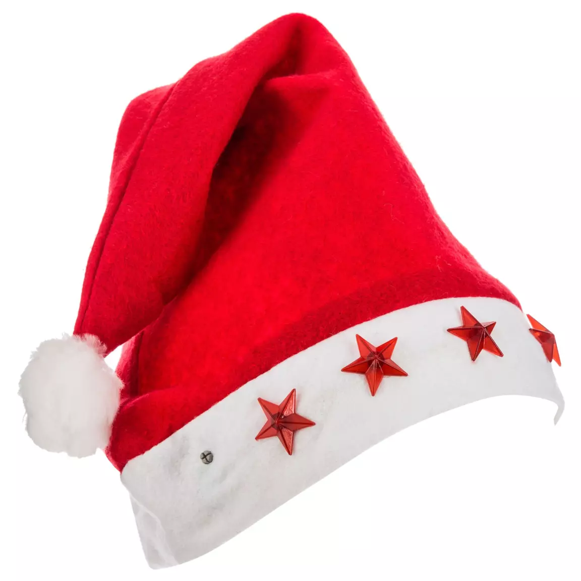 Bonnet de Père Noël lumineux etoile pour adulte Rouge
