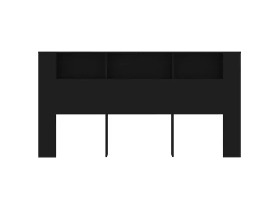 Tête de lit avec rangement Noir 200x18,5x104,5
