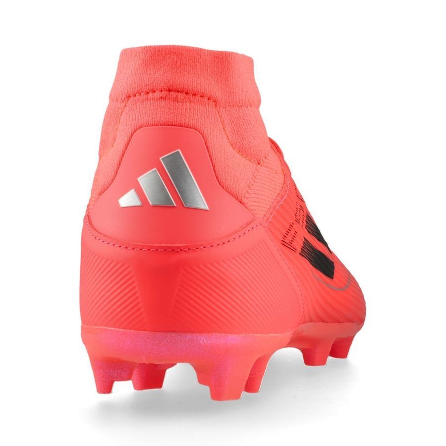 adidas F50 League Mid FG/AG Vivid Horizon - Turbo/Aurora Black/Argenté Femme