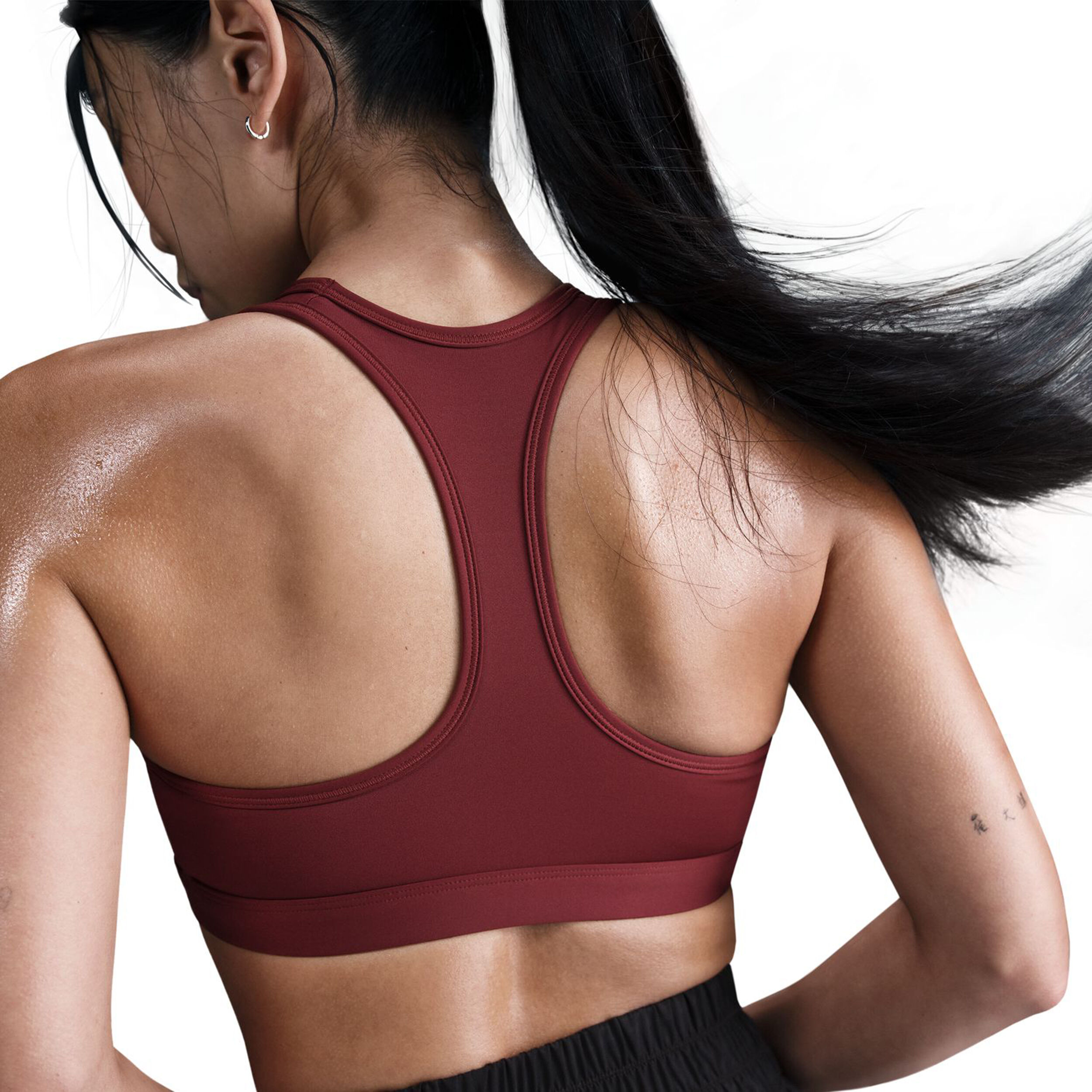Nike Swoosh Bra Soutien-gorge Sport Femmes - Rouge Foncé , Blanc