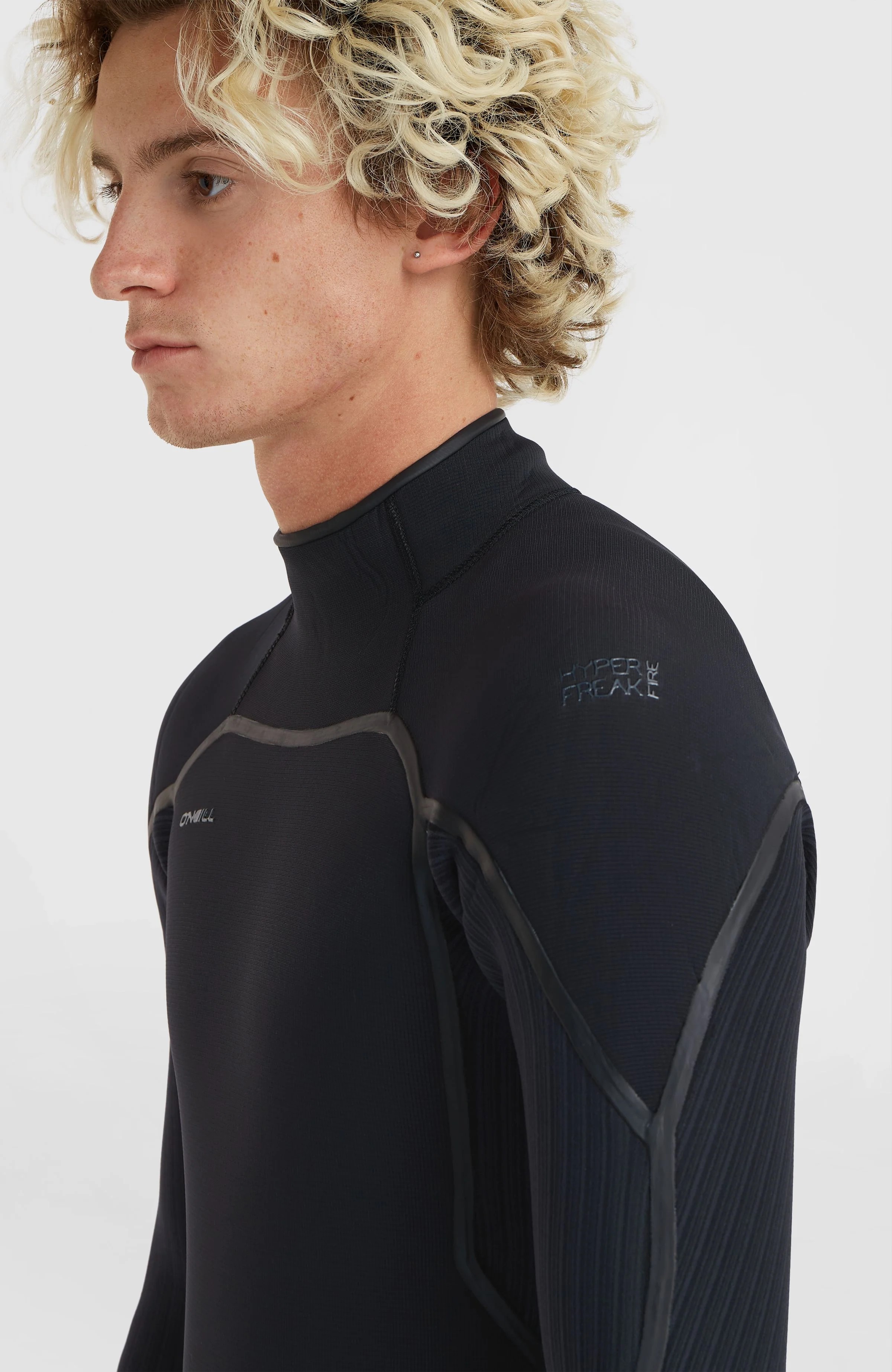 O'Neill Men Hyperfreak Fire 4/3  Back Zip Black