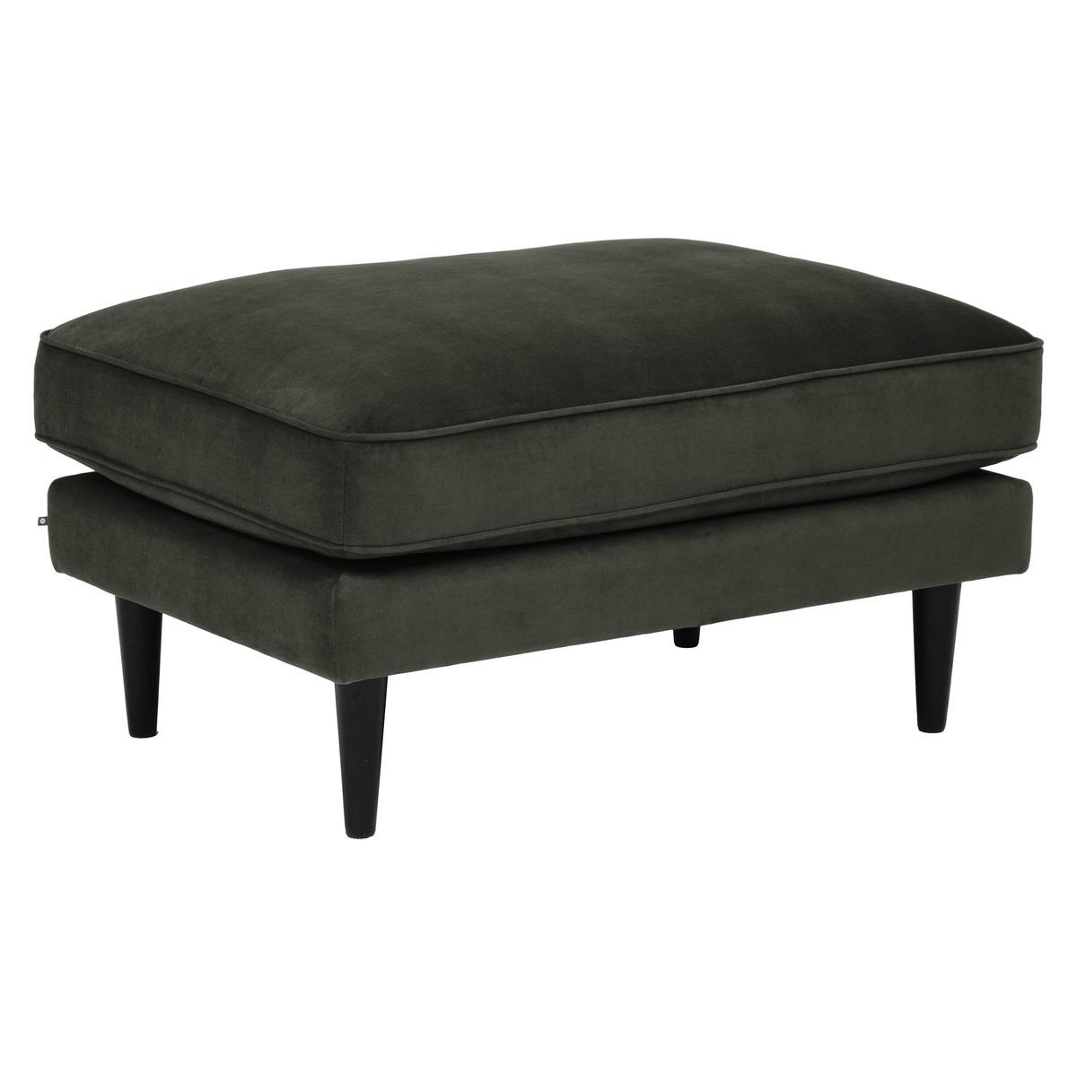 OTTOMAN VELOURS CANDICE KAKI