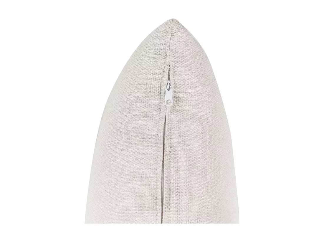 Canapé d'Angle droite Style Minimaliste 3 Places en Tissu Beige et Pieds Métal Mariferd