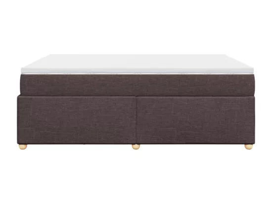Sommier à lattes de lit avec matelas Marron foncé 160x200 cm