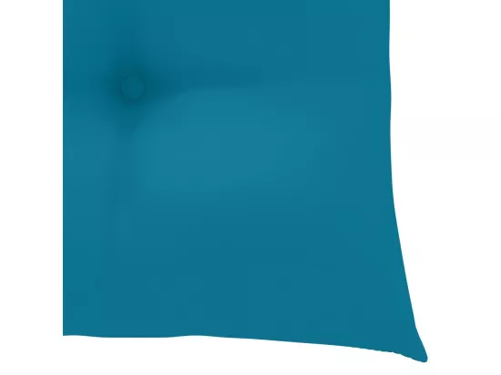 Chaise à bascule avec coussin bleu clair Bois de teck solide