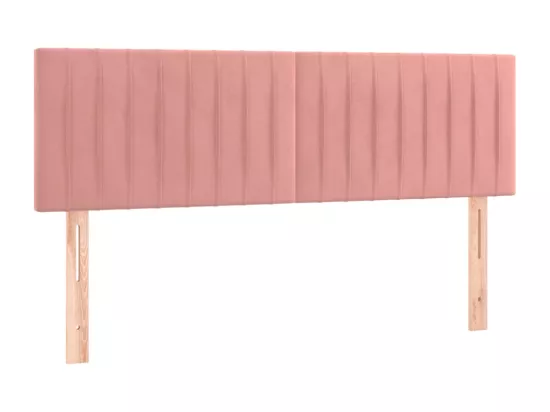 Sommier tapissier avec matelas et LED Rose 140x190 cm Velours