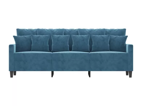 Canapé à 3 places Bleu 180 cm Velours