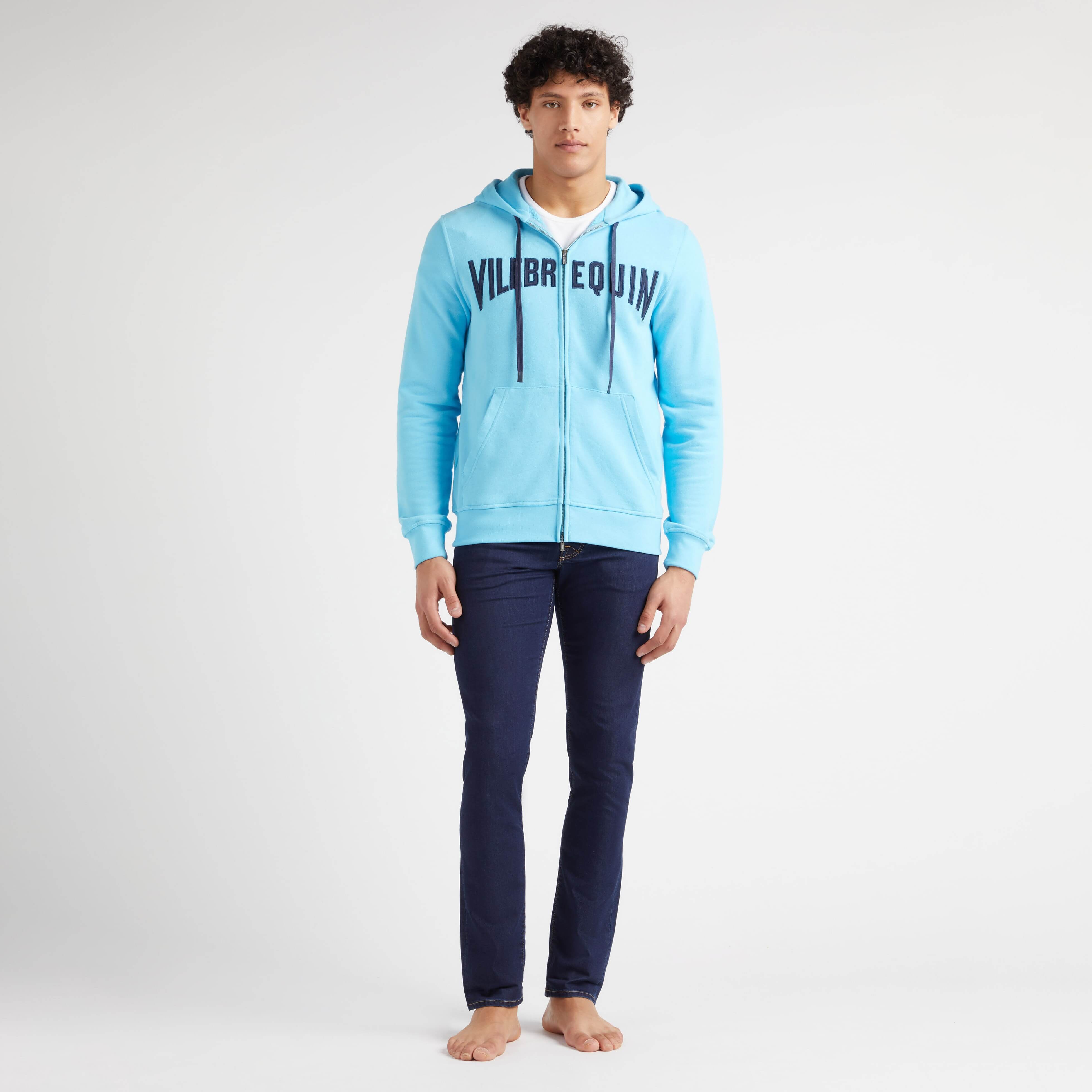 Sweat à Capuche en Coton Homme Logo Brodé