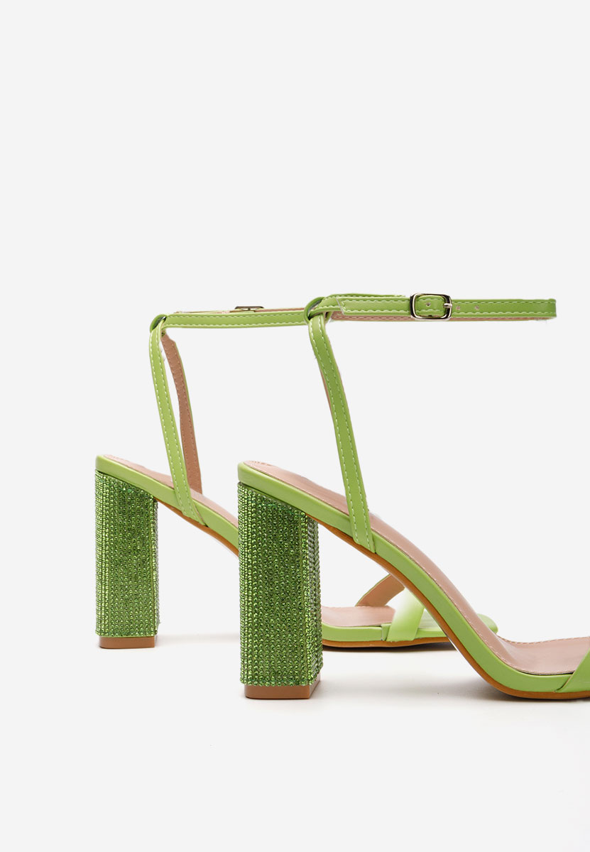 Sandales élégantes femme vert Rayna