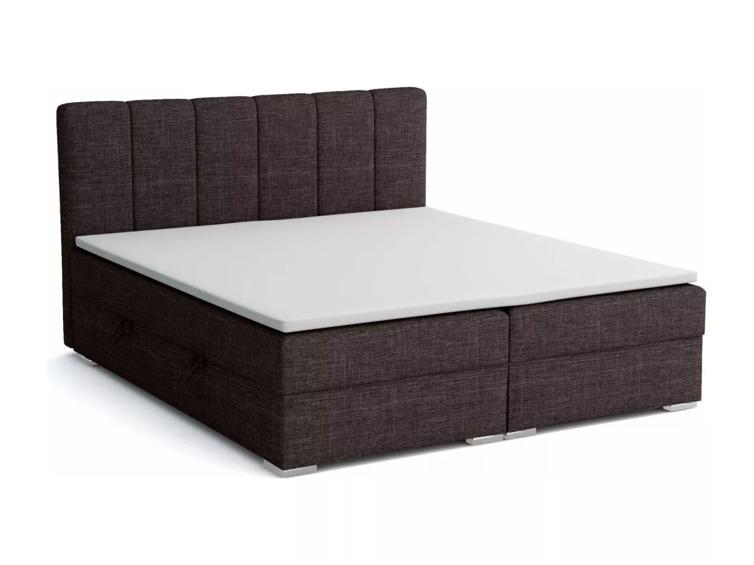 LIT BOXSPRING avec coffres Provo 180x200 cm, Lux 13 (Brun foncé)