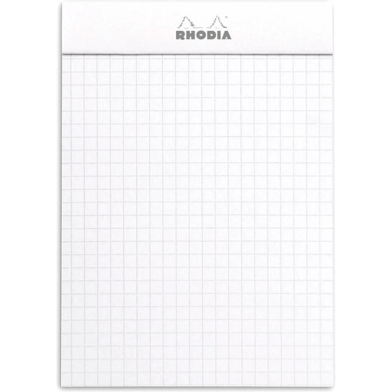 Bloc agrafé N°13 A6 80 feuilles petits carreaux 5/5 80 g. - Blanc
