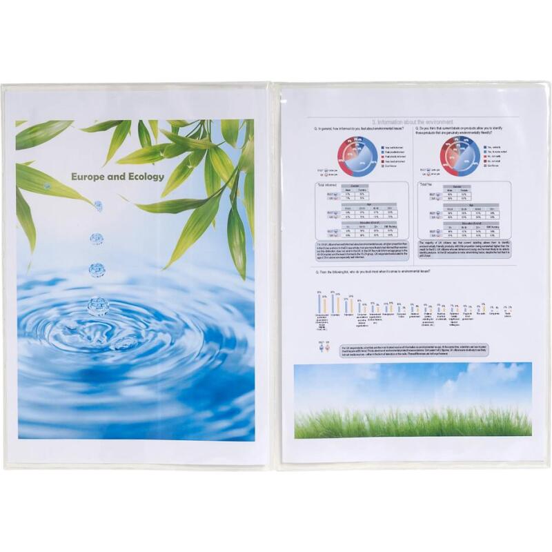 Sachet de 10 étuis de protection doubles polypropylène 12/100e - A4 - Cristal