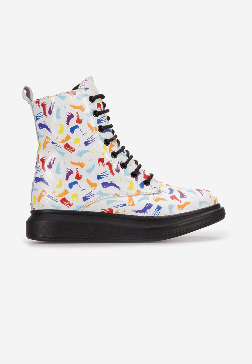 Bottines femme en cuir blanches Cabera