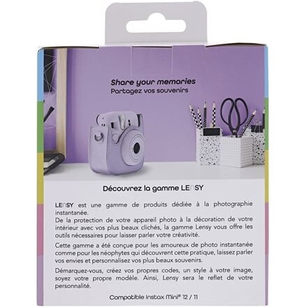 Sac, housse, étui photo - vidéo Tnb LENSY - Housse compatible Fujifilm Instax mini 12 - violet