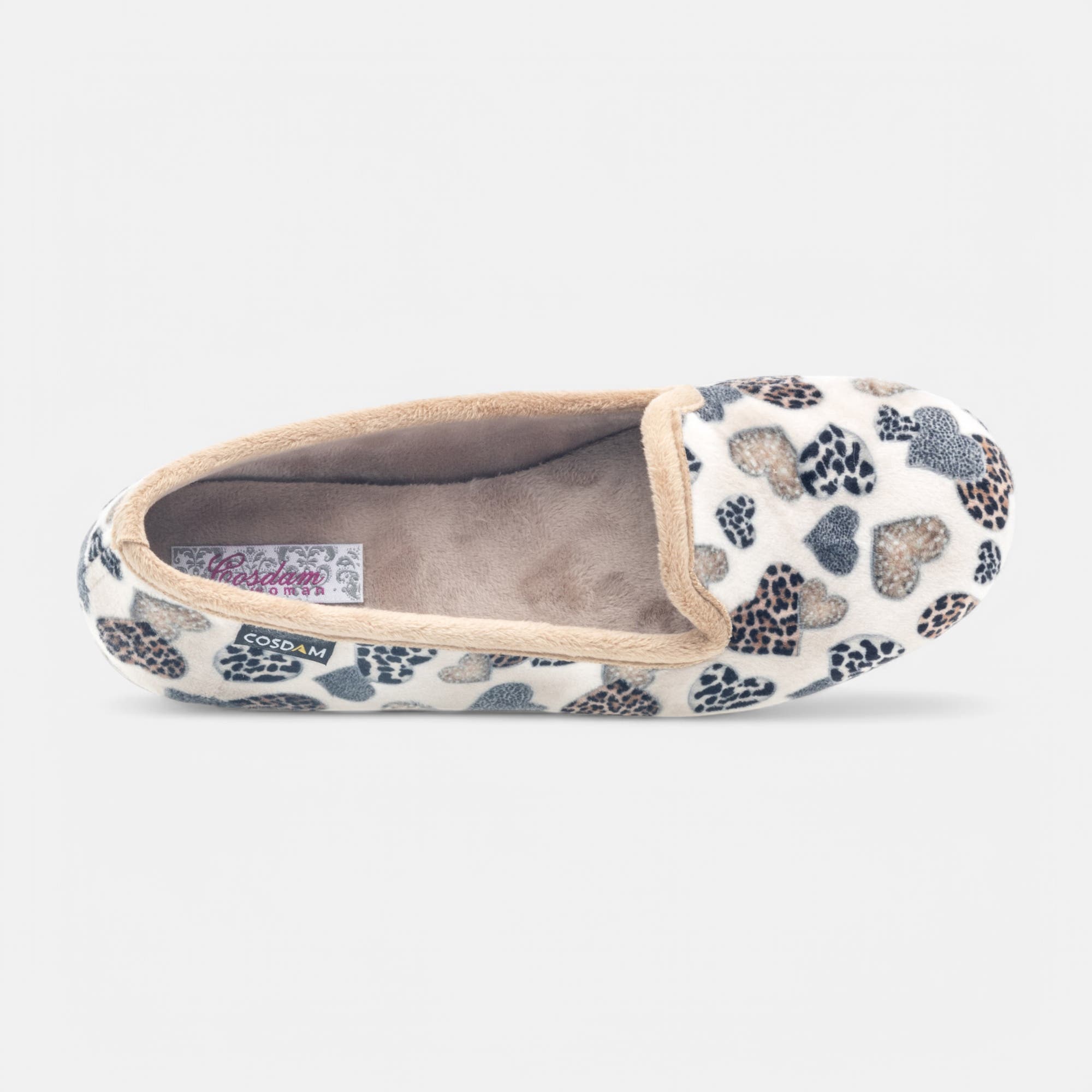 Pantoufles pieds sensibles Femme beige