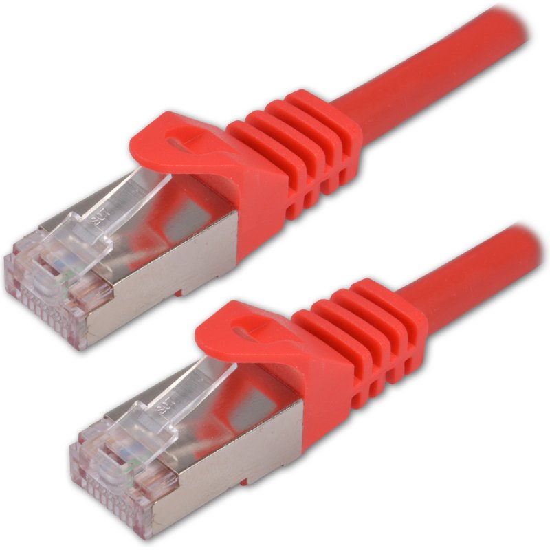 MCL FCC7BMSHF-0.5M/R câble de réseau Rouge 0,5 m Cat7 S/FTP (S-STP)