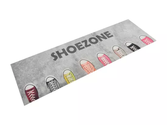 Tapis de cuisine lavable impression shoezone 60x180 cm velours