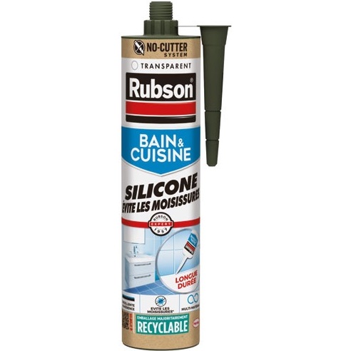 Mastic silicone 280 ml Translucide - Bain & Cuisine