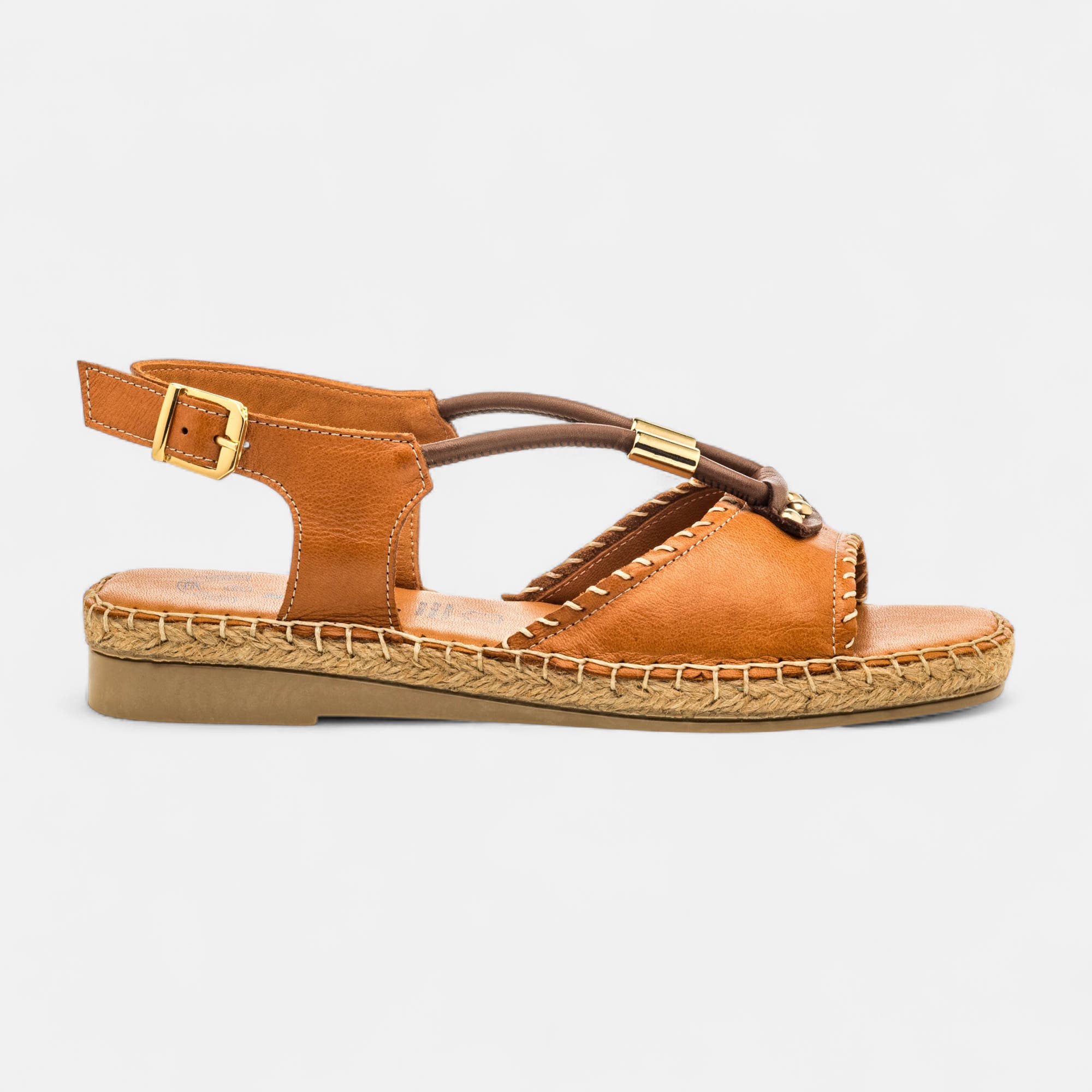 Sandales Femme en cuir camel