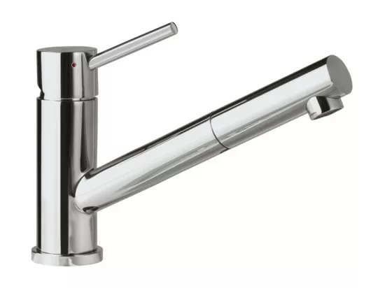 Robinet cuisine VILLEROY ET BOCH Como Shower acier massif poli