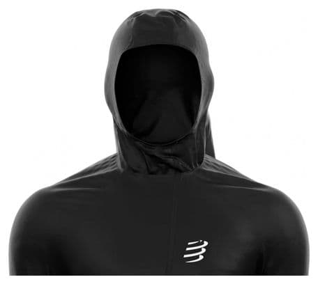 Veste imperméable Compressport Hurricane Waterproof 10/10 Noir