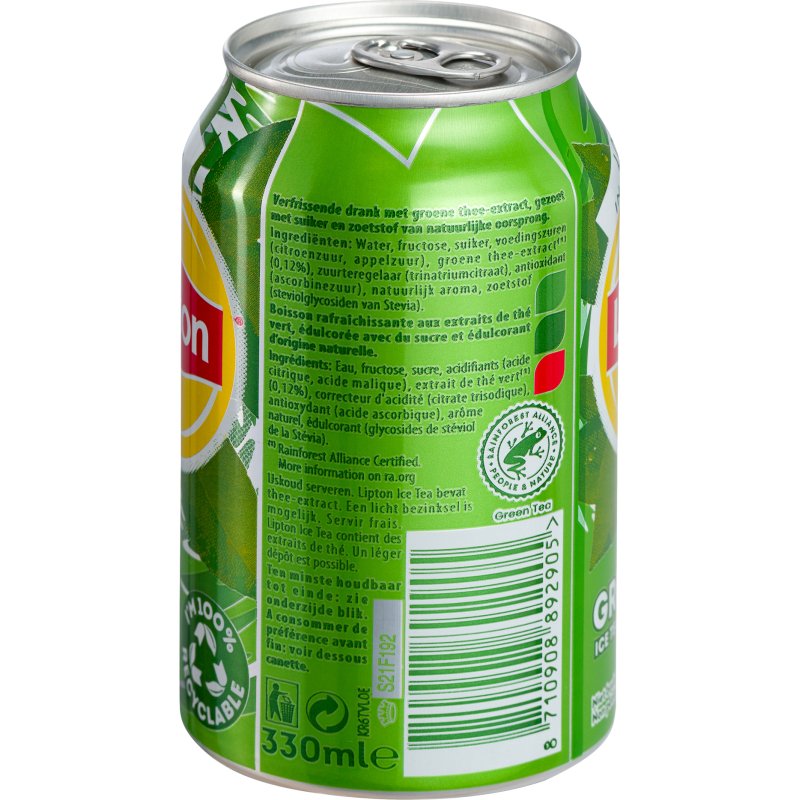 Lipton Ice Tea Green 33 cl - 24 canettes