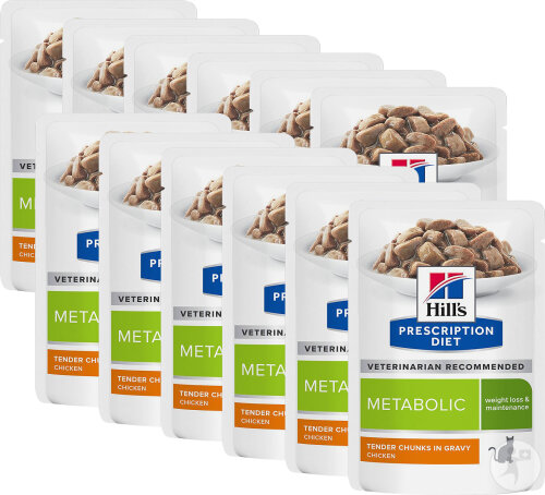 Hill's Pet Nutrition Prescription Diet Metabolic Weight Management Feline Sachets 12x85g