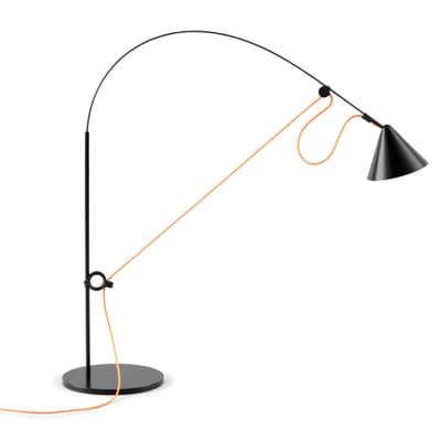 Tischleuchte Ayno S 2.0, Schwarz, Kabel: Neonorange