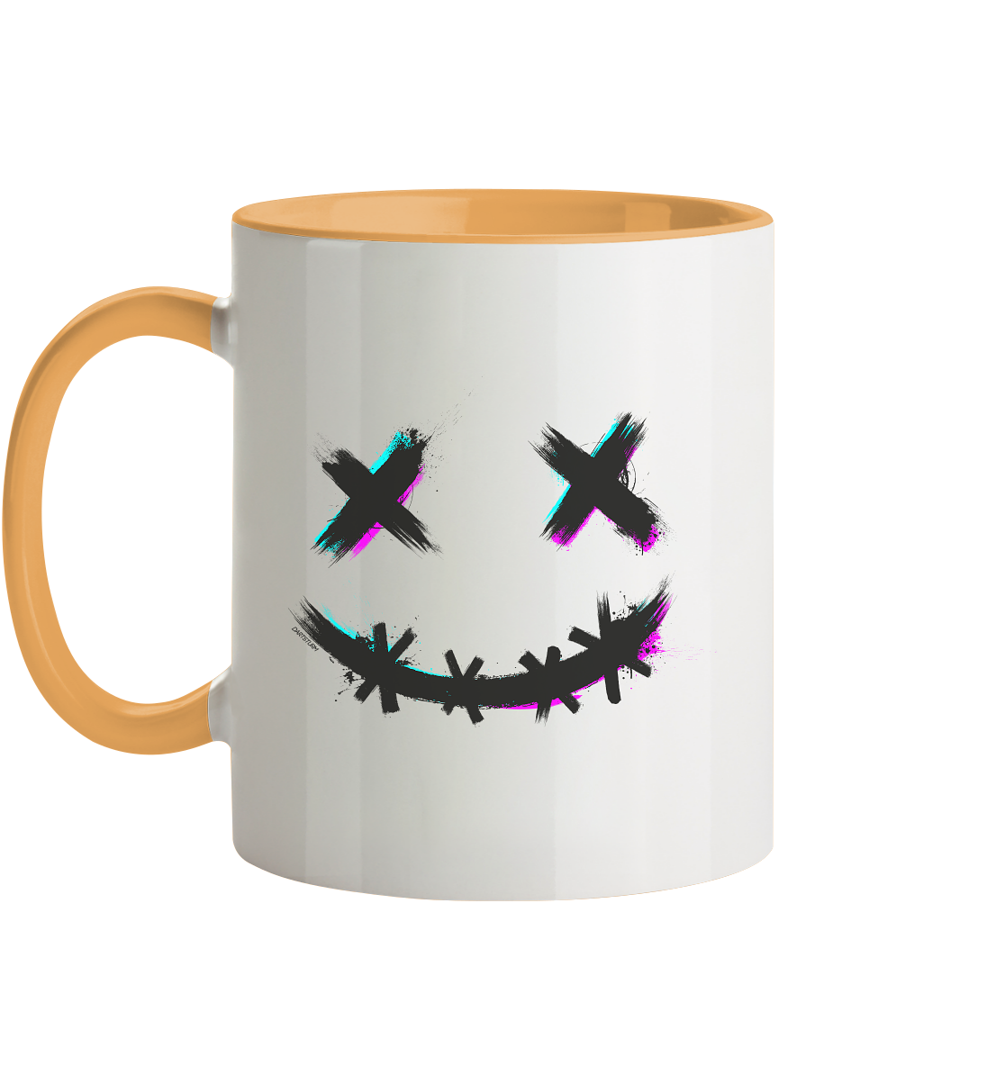 DartSturm - Scary Smile Schwarz - Tasse zweifarbig