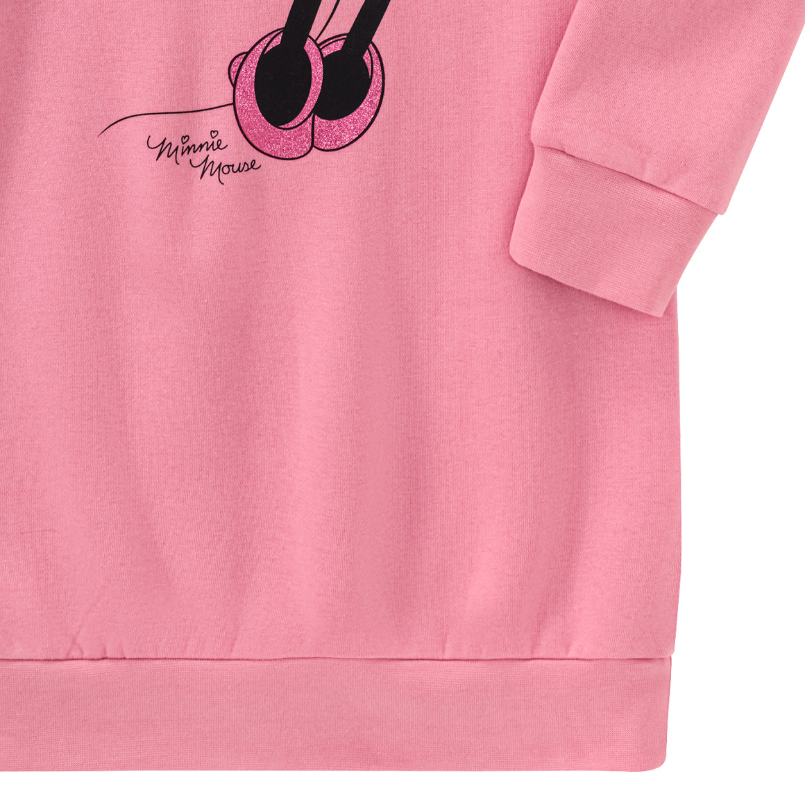 Topolino Minnie Maus Sweatkleid mit Glitzer-Print rosa