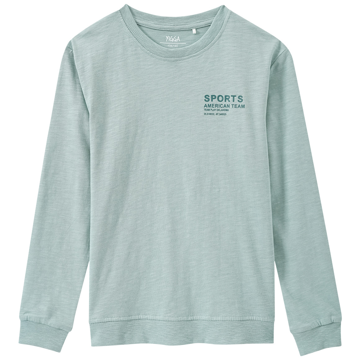 Yigga Jungen Langarmshirt mit Rücken-Print salbei
