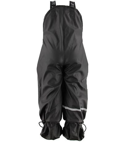 CeLaVi Regenhose m. Träger/Fuß - PU - Schwarz