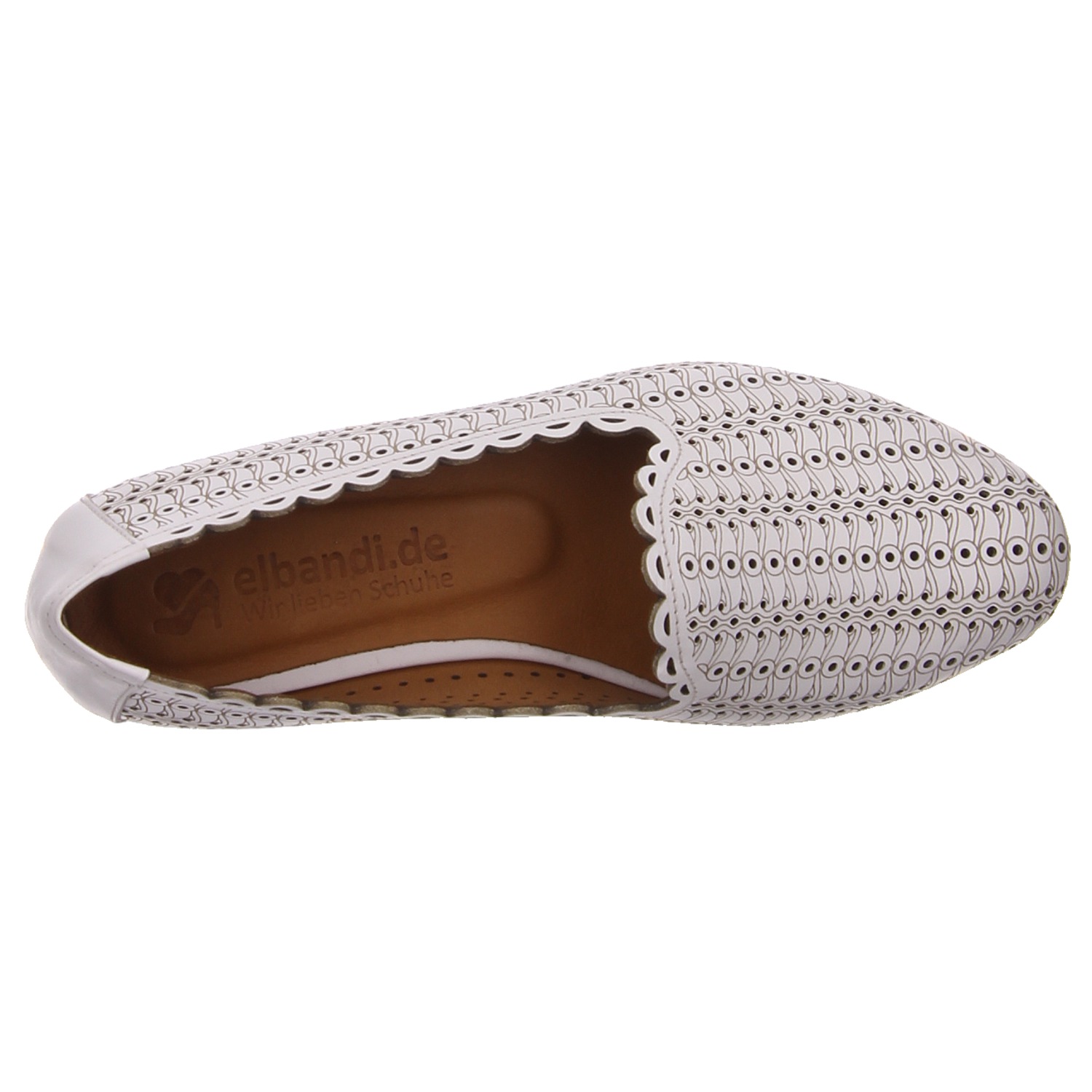 elbandi Slipper weiß weiss/weiss kombi