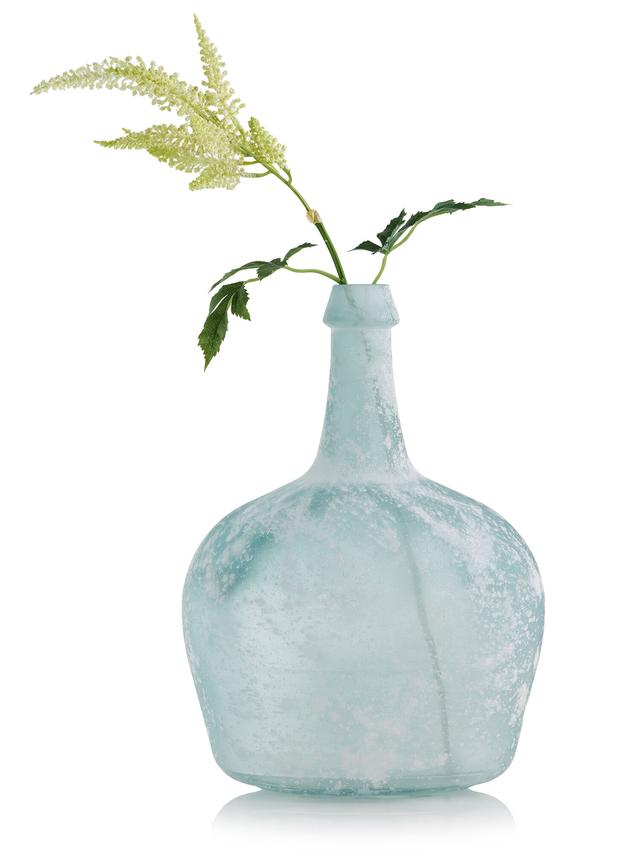 Glasvase Antikfinish mit Astilbe, 38 cm
