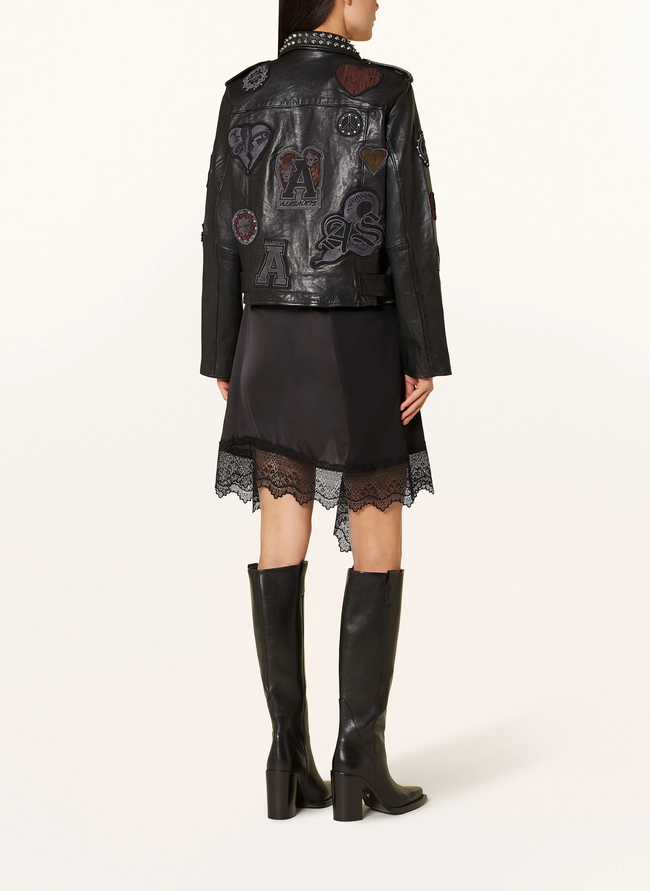 ALLSAINTS Lederjacke BIKER mit Nieten