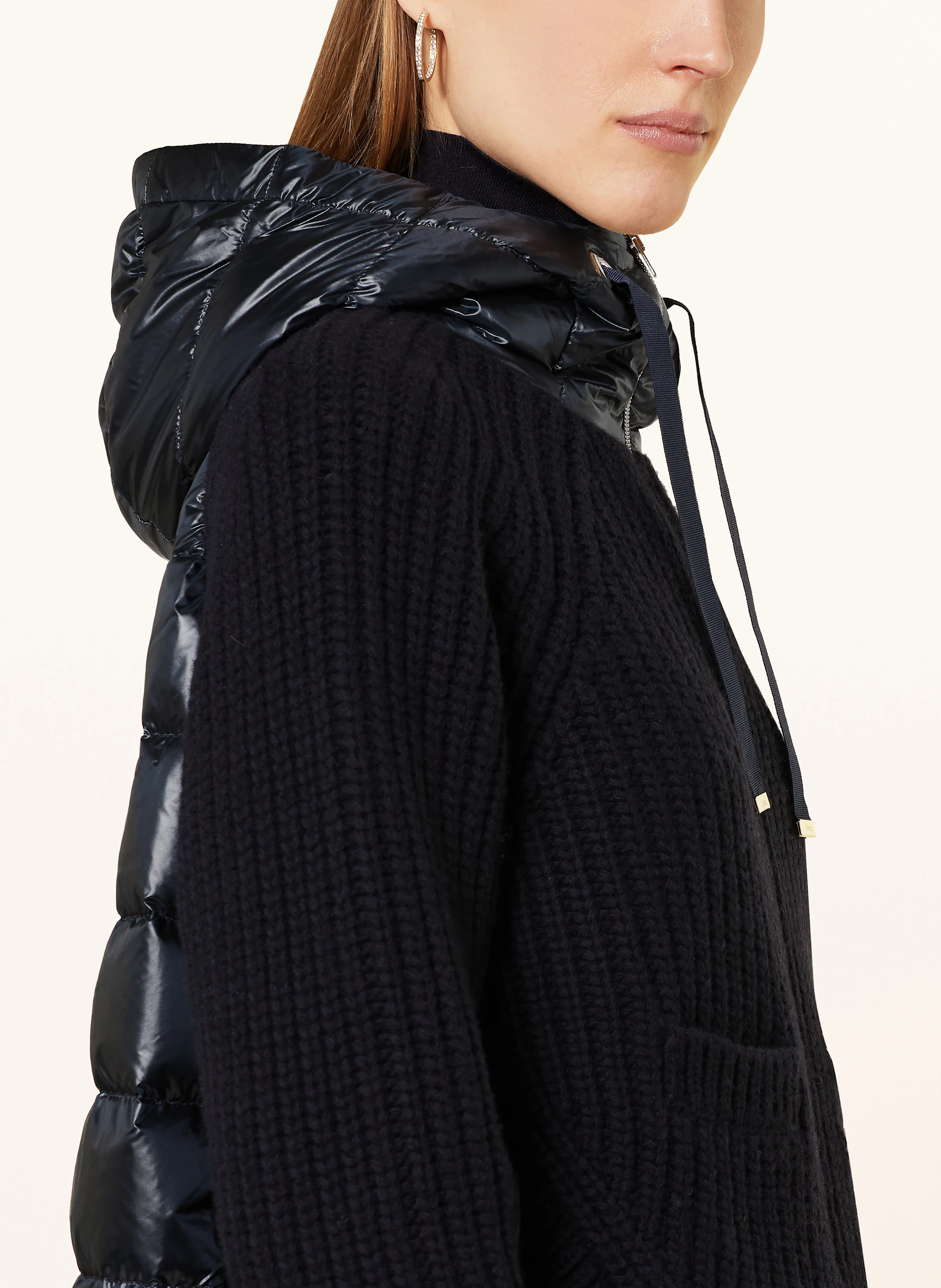 HERNO Daunenjacke im Materialmix