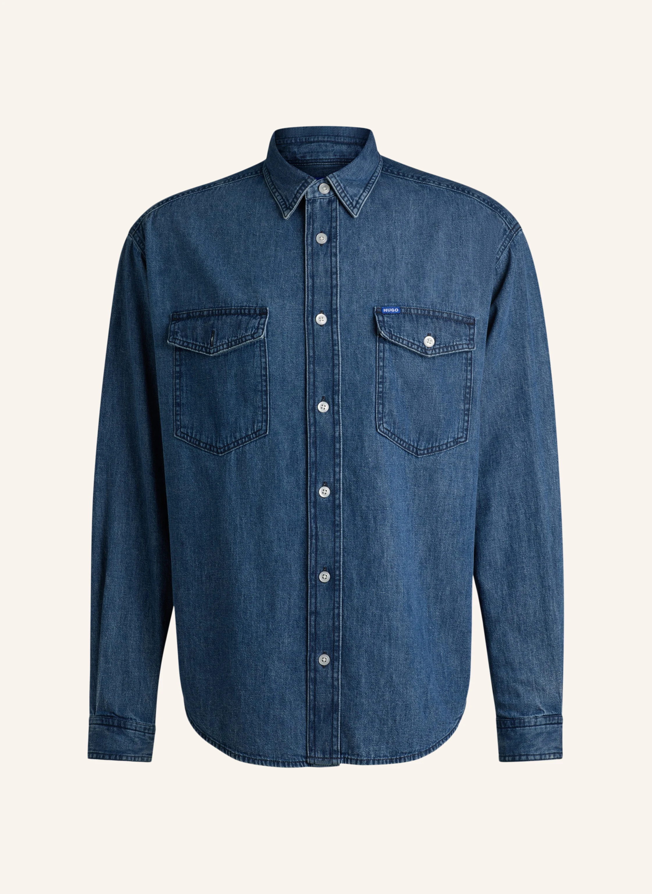 HUGO Casual Hemd EBINO Oversize Fit