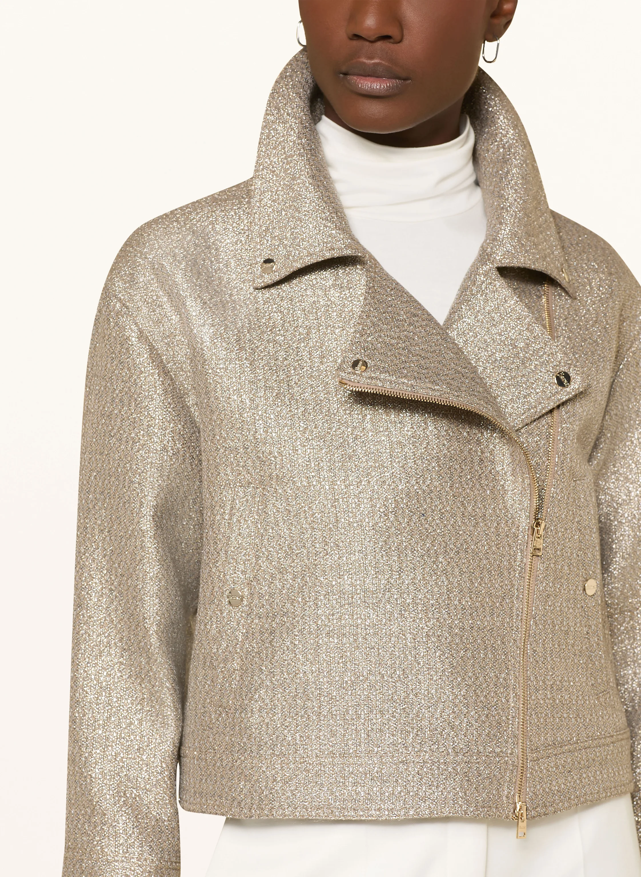 HERNO Kastenjacke mit Glitzergarn